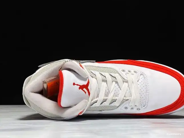 Kick Theory University Retro 3 Air White Tinker Red Jordan CJ0939-100 0617